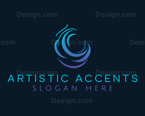 Abstract Marine Wave Logo