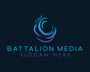 Abstract Marine Wave logo design