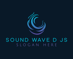 Abstract Marine Wave logo design