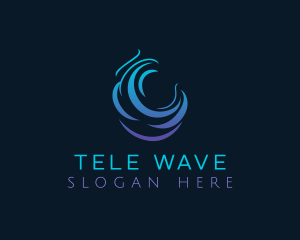 Abstract Marine Wave logo design