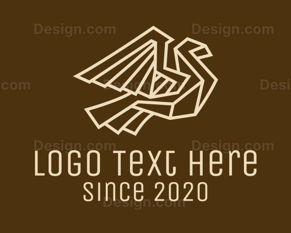 Geometric Flying Bird Logo