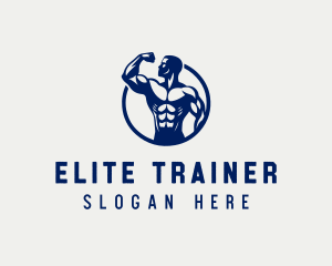 Bodybuilding Fitness Trainer logo design