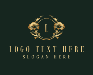 Flower Floral Wreath Logo