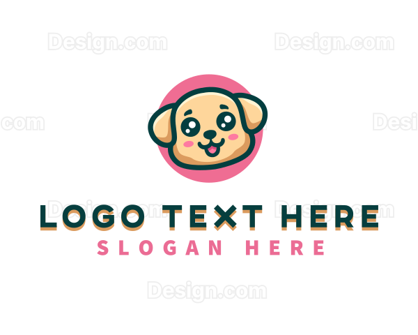 Cute Puppy Vet Logo