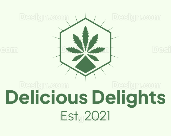 Weed Dispensary Hexagon Logo