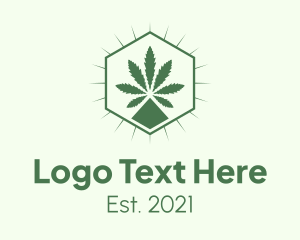 Weed Dispensary Hexagon logo