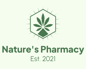 Weed Dispensary Hexagon logo