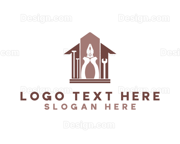 House Repairman Tools Logo