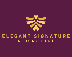 Elegant Bird Shield logo design