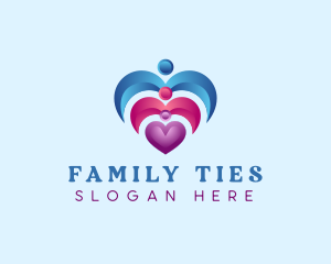 Community Family Heart logo design