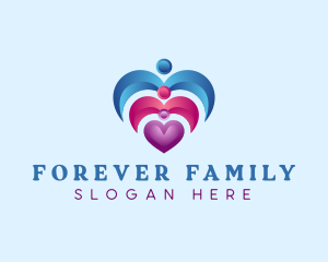 Community Family Heart logo design