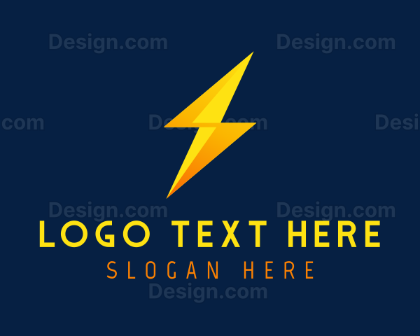Yellow Lightning Letter S Logo