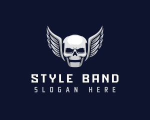 Wing Skull Band logo design