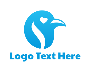Blue Heart Bird logo