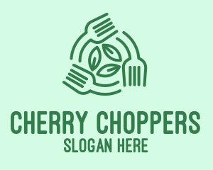 Healthy Salad Fork Food logo design