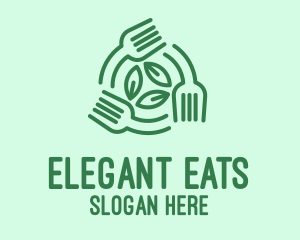 Healthy Salad Fork Food logo design