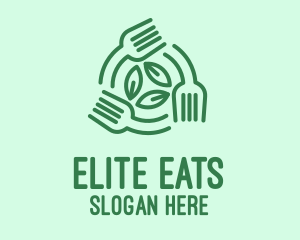 Healthy Salad Fork Food logo design