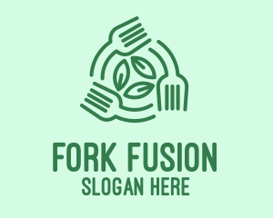 Healthy Salad Fork Food logo design