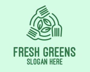 Healthy Salad Fork Food logo design