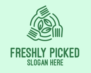 Healthy Salad Fork Food logo design