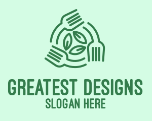 Healthy Salad Fork Food logo design