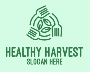 Healthy Salad Fork Food logo design