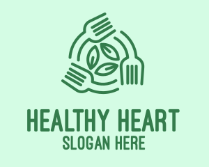 Healthy Salad Fork Food logo design