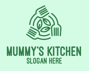 Healthy Salad Fork Food logo design