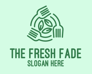 Healthy Salad Fork Food logo design