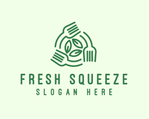 Healthy Salad Fork Food logo design