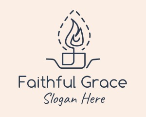 Religious Candle Flame logo