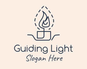 Religious Candle Flame logo design