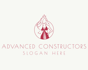 Pink Pageant Queen  logo design