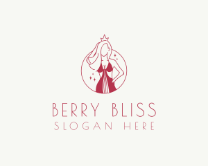 Pink Pageant Queen  logo design