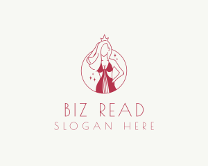 Pink Pageant Queen  logo design