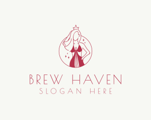 Pink Pageant Queen  logo design