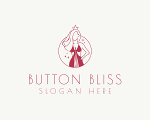 Pink Pageant Queen  logo design