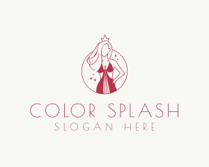 Pink Pageant Queen  logo design