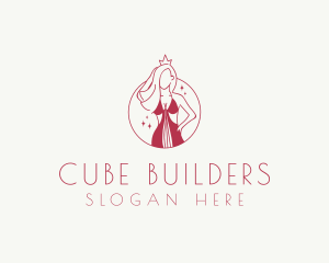 Pink Pageant Queen  logo design