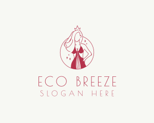 Pink Pageant Queen  logo design