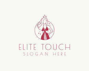 Pink Pageant Queen  logo design