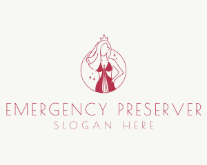 Pink Pageant Queen  logo design