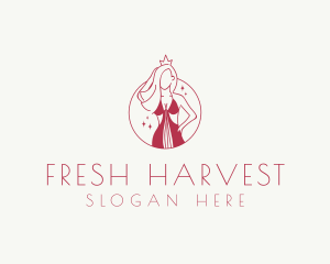 Pink Pageant Queen  logo design