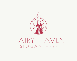 Pink Pageant Queen  logo design