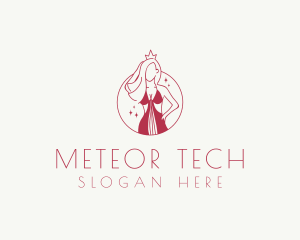 Pink Pageant Queen  logo design