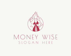 Pink Pageant Queen  logo design