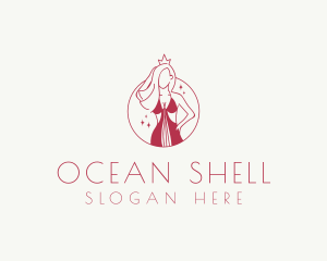 Pink Pageant Queen  logo design