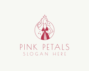 Pink Pageant Queen  logo design