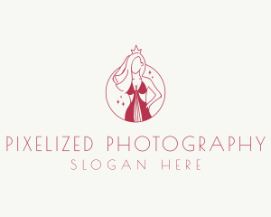 Pink Pageant Queen  logo design