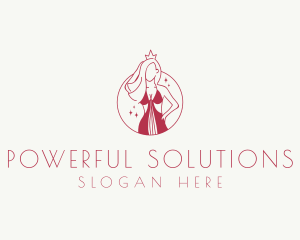 Pink Pageant Queen  logo design